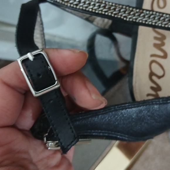 Sam Edelman black chained strappy sandals size 8 - Picture 6 of 14